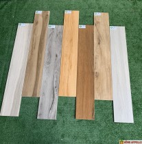 Mẫu gạch lát nền vân gỗ, gỗ lát sàn phòng khách 20x100 mới về